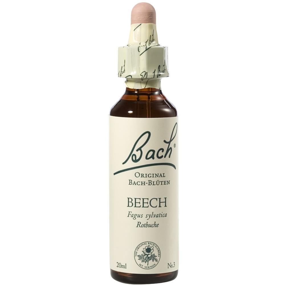 Braune Flasche mit Bach-Blüten-Essenz aus Buchenbaum.