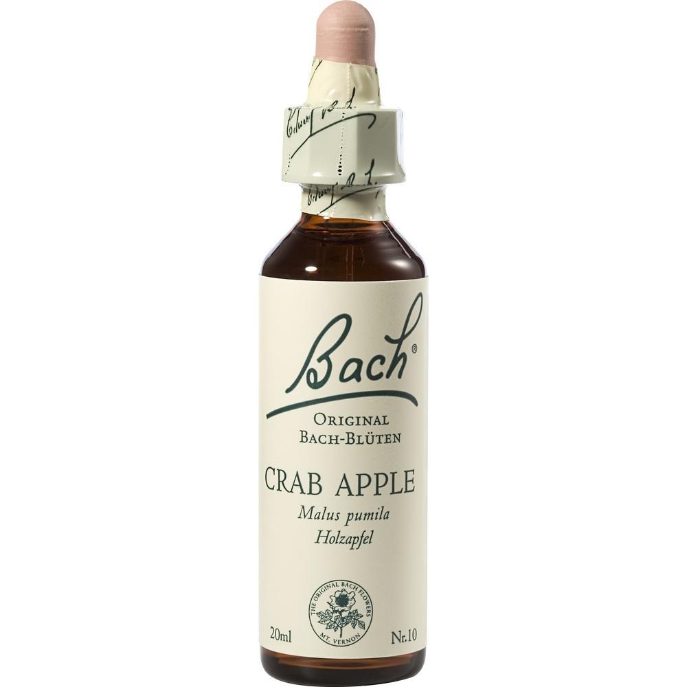 Eine braune Flasche Bachblütentropfen mit dem Etikett "Crab Apple".