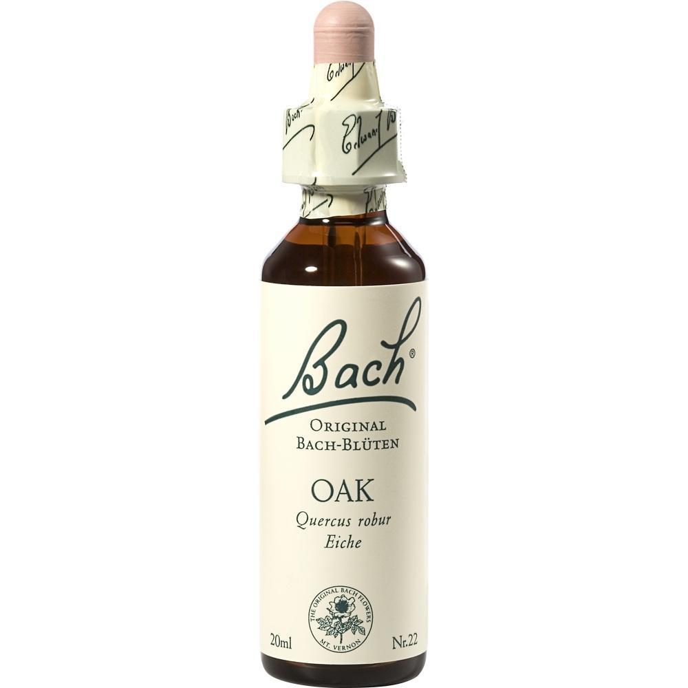 Braune Flasche mit Bach-Blüten-Etikett und Pipette.