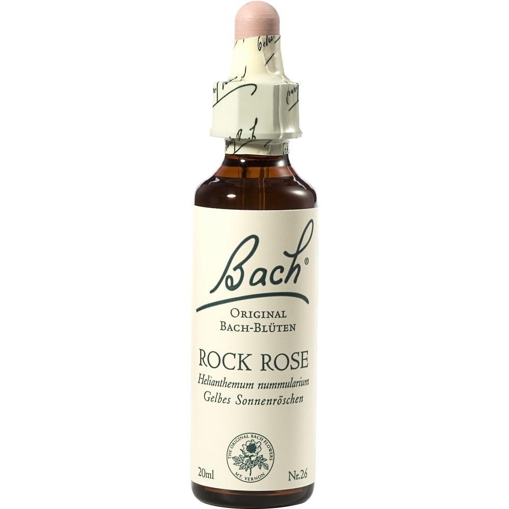 Braune Flasche mit Pipette und Etikett "Bach Original Bach-Blüten Rock Rose".