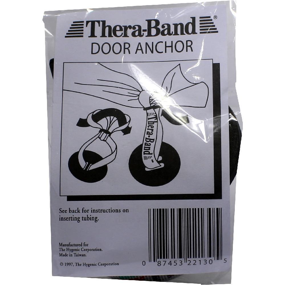 Eine Verpackung mit der Aufschrift "Thera-Band Door Anchor" und einer Abbildung des Produkts.