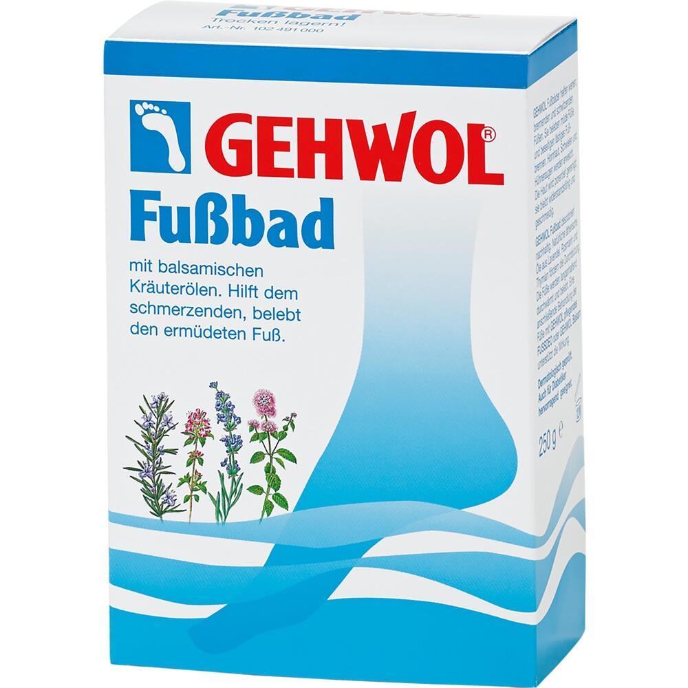 Eine Verpackung für ein Fußbad mit Kräuterölen zur Erfrischung müder Füße.