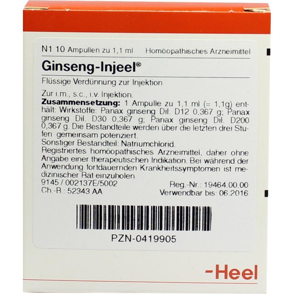 Ginseng-Injeel ist ein homöopathisches Arzneimittel in Ampullen zur Injektion.