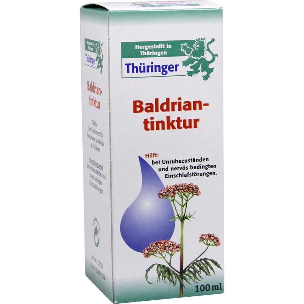 Eine weiße Verpackung mit der Aufschrift "Baldrian-Tinktur".