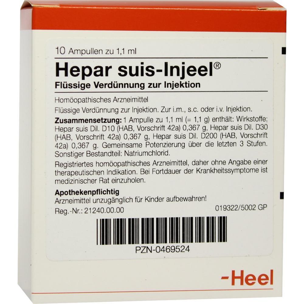 Die Verpackung zeigt ein homöopathisches Arzneimittel zur Injektion.
