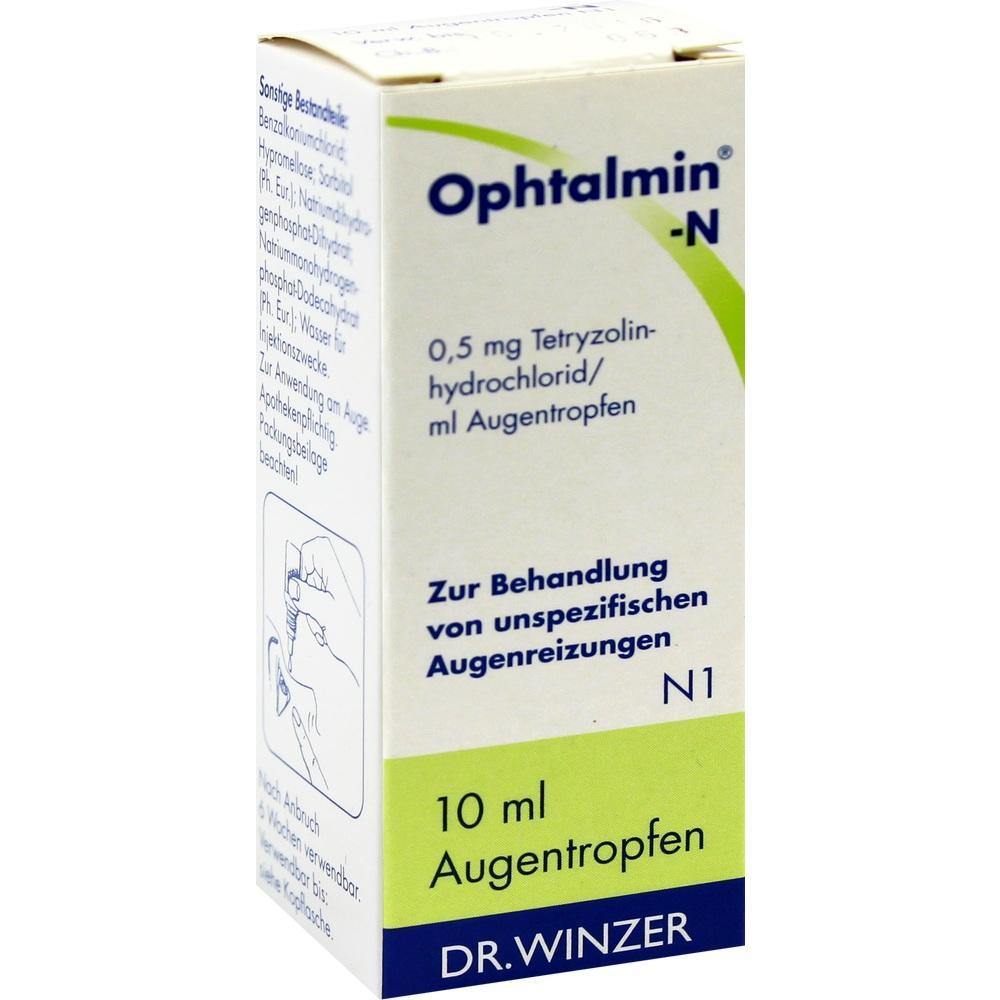 Augentropfen-Verpackung mit der Aufschrift "Zur Behandlung von Augenreizungen".