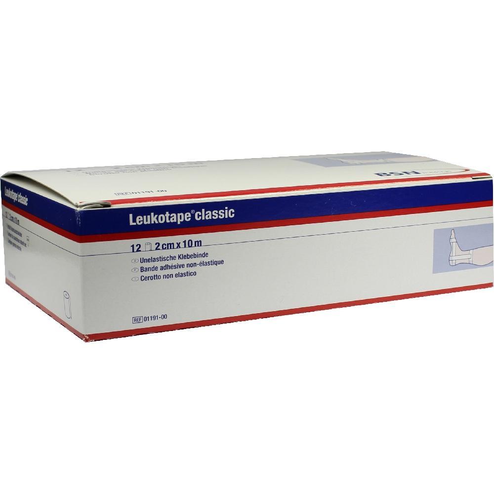 Eine Packung Leukotape Classic Klebeband in einem weißen Karton.