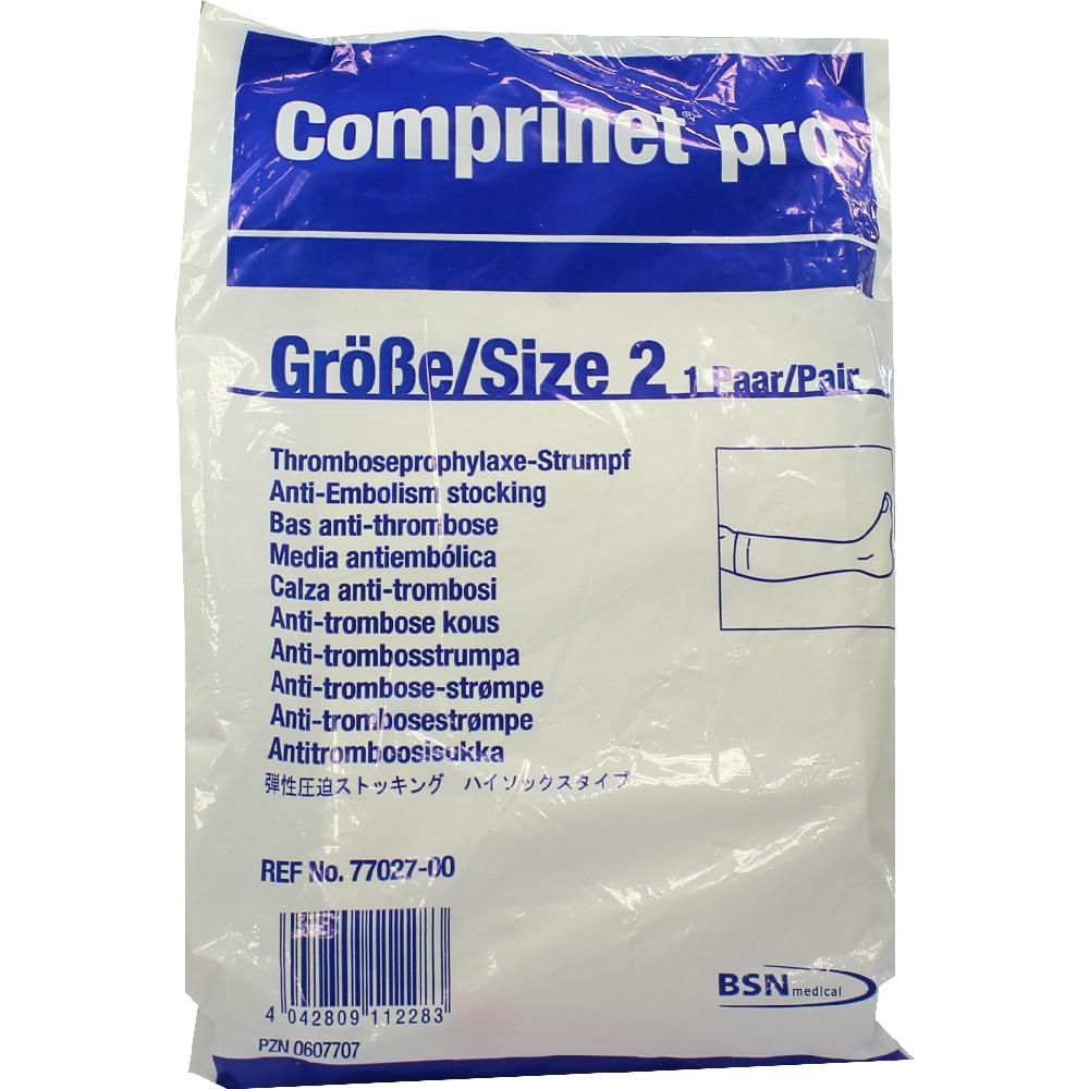 Verpackung für Thrombosestrümpfe der Größe 2 von CompriNet.