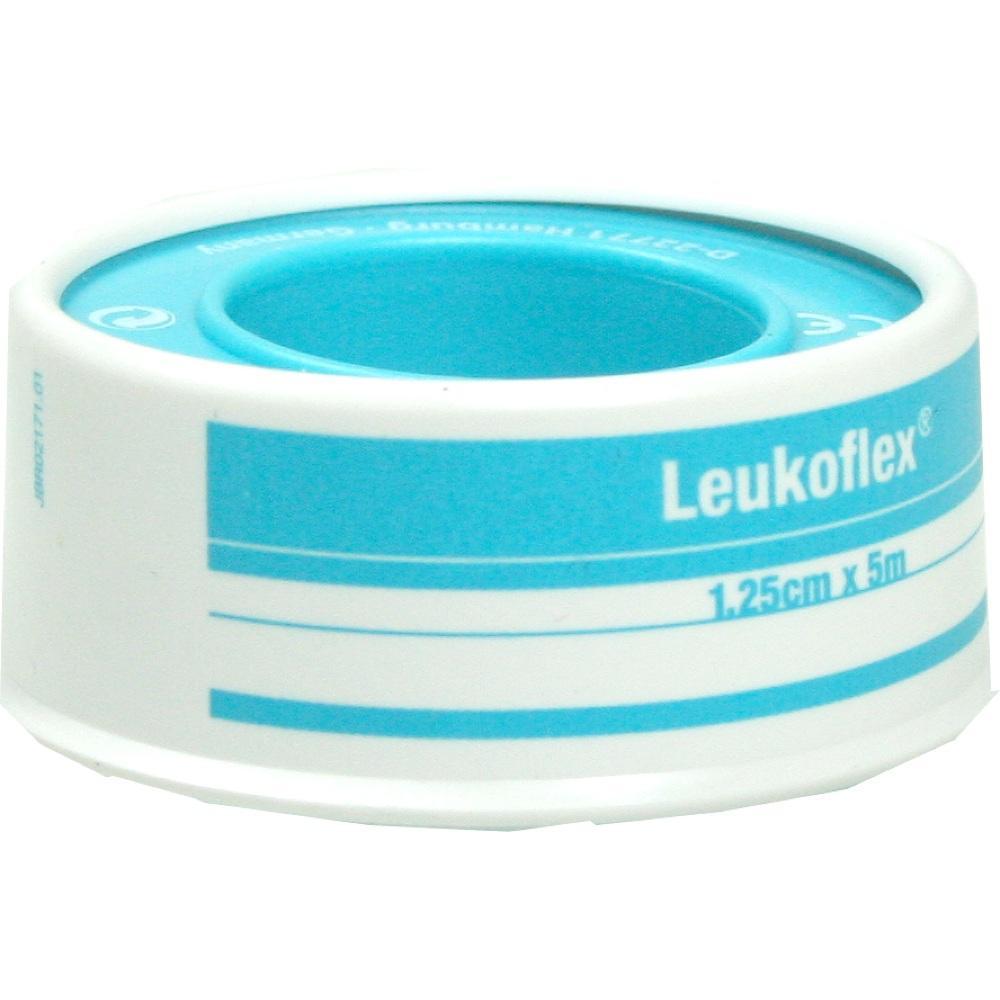 Eine Rolle medizinisches Klebeband mit blau-weißer Verpackung.