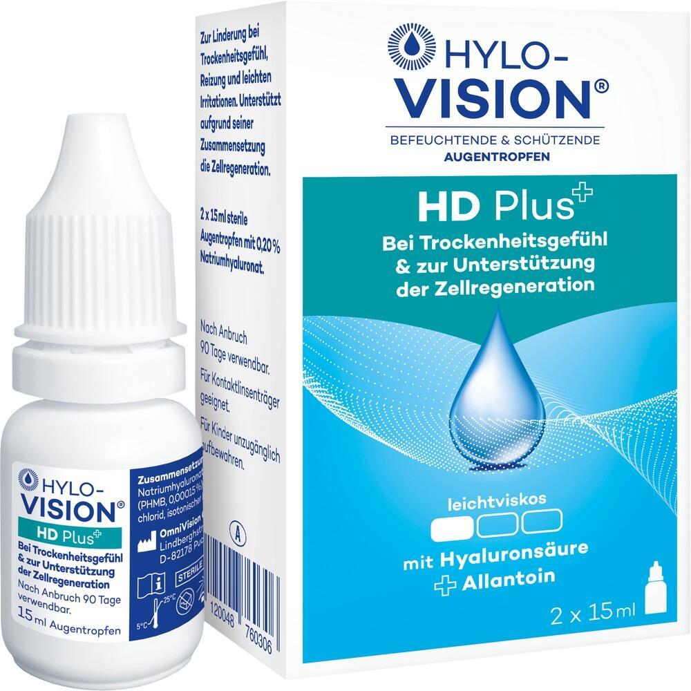 Augentropfen gegen Trockenheit und zur Zellregeneration, mit Hyaluronsäure und Allantoin.