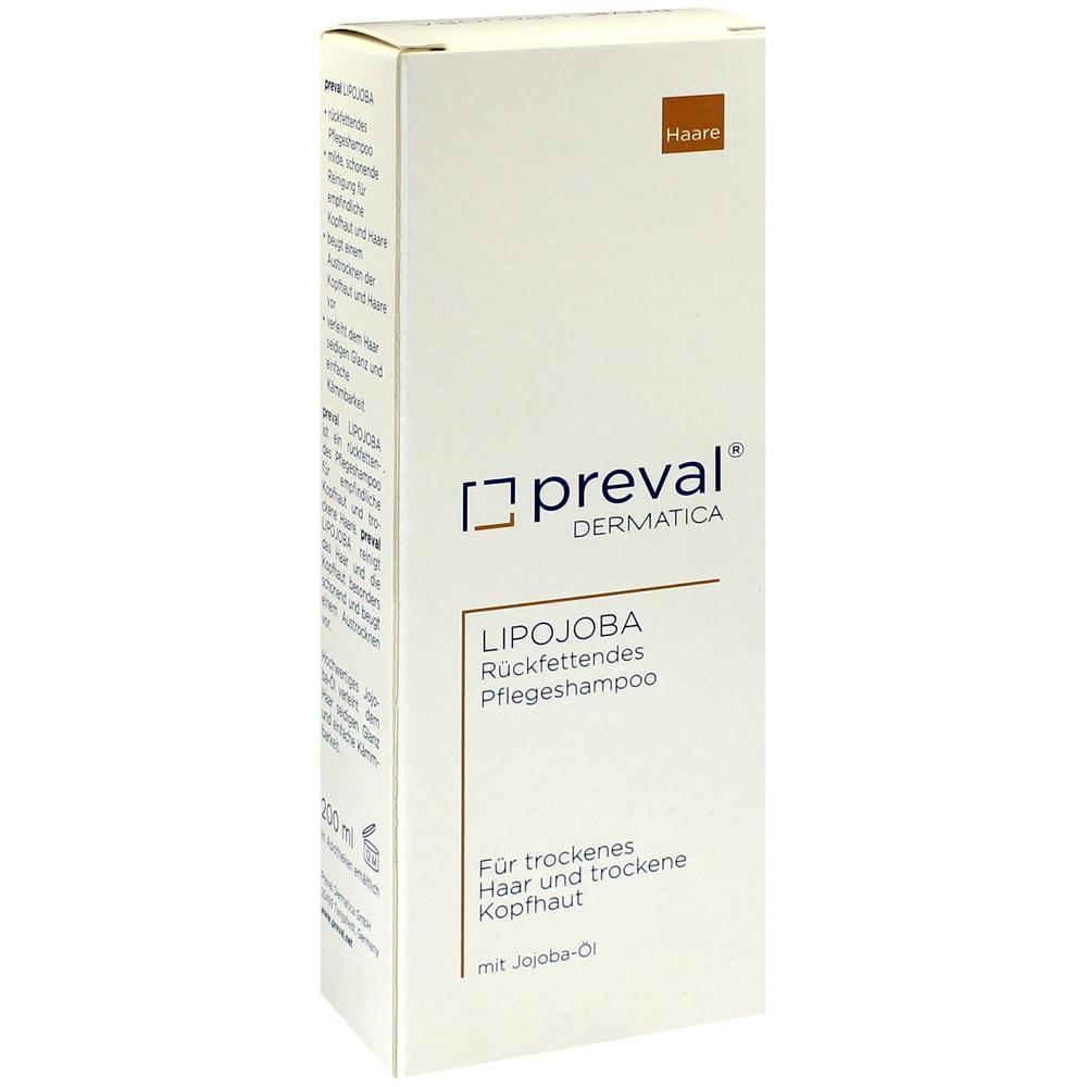 Eine wei&szlig;e Shampoo-Schachtel mit blauer und brauner Schrift.