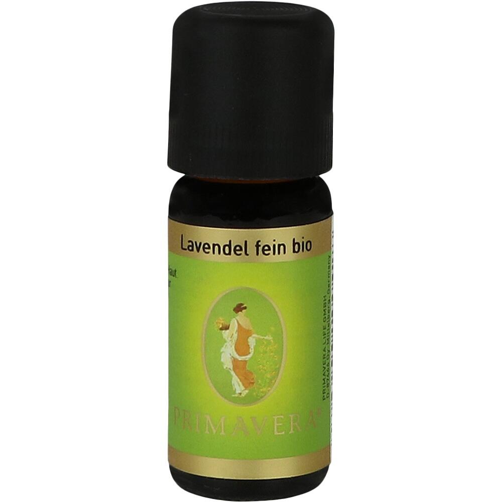 Kleines Fläschchen mit Lavendelöl, grüne Etikette.
