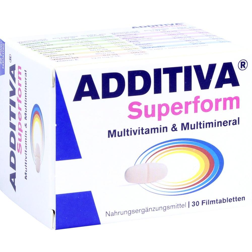 Eine Schachtel Multivitamin-Tabletten namens "Additiva Superform".