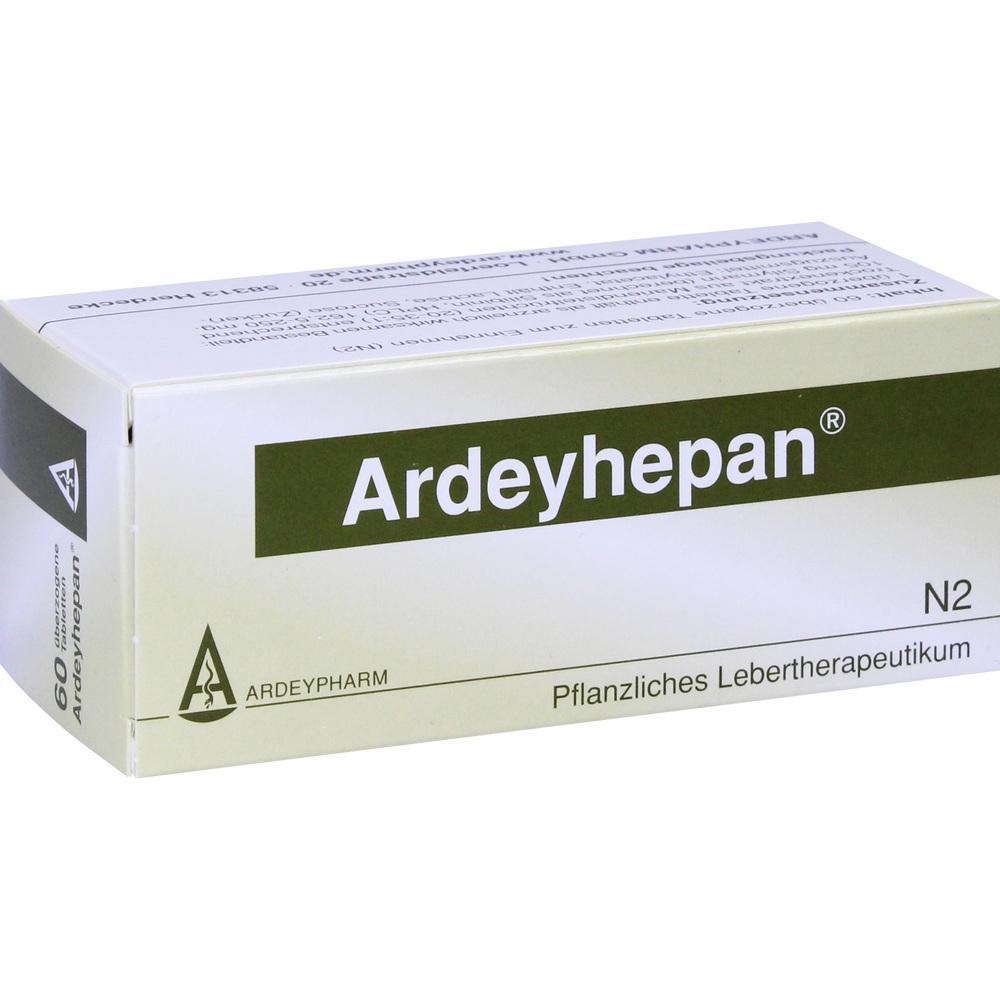Eine Verpackung von Ardeyhepan, einem pflanzlichen Lebertherapeutikum.