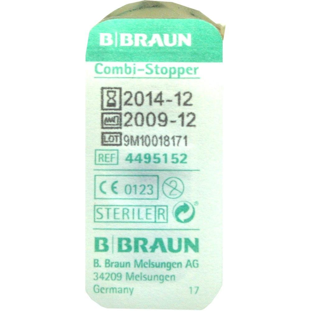 Grünes und weißes Etikett eines medizinischen Produkts mit Daten und Logos.