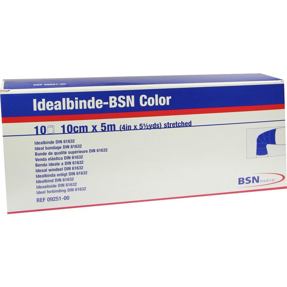 Verpackung einer blauen Idealbinde der Marke BSN Medical, 10 cm x 5 m.