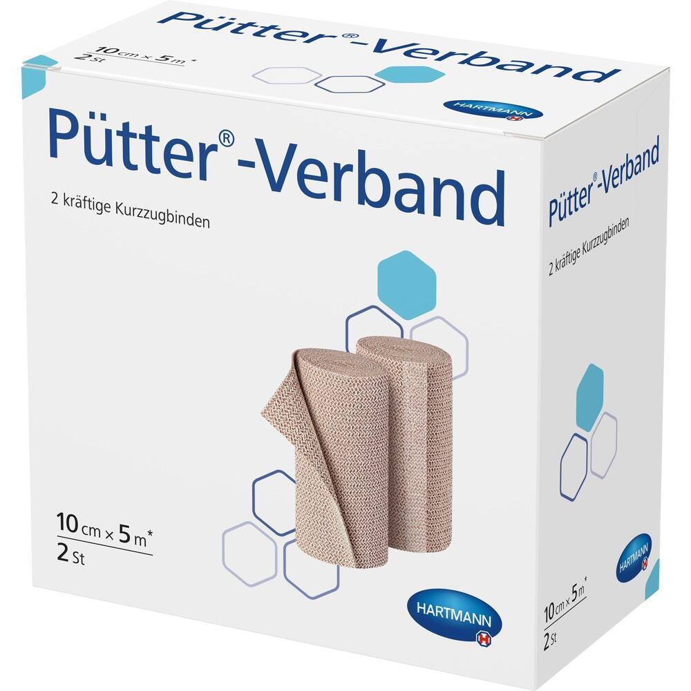 Eine Verpackung mit zwei elastischen Binden, genannt Pütter-Verband.