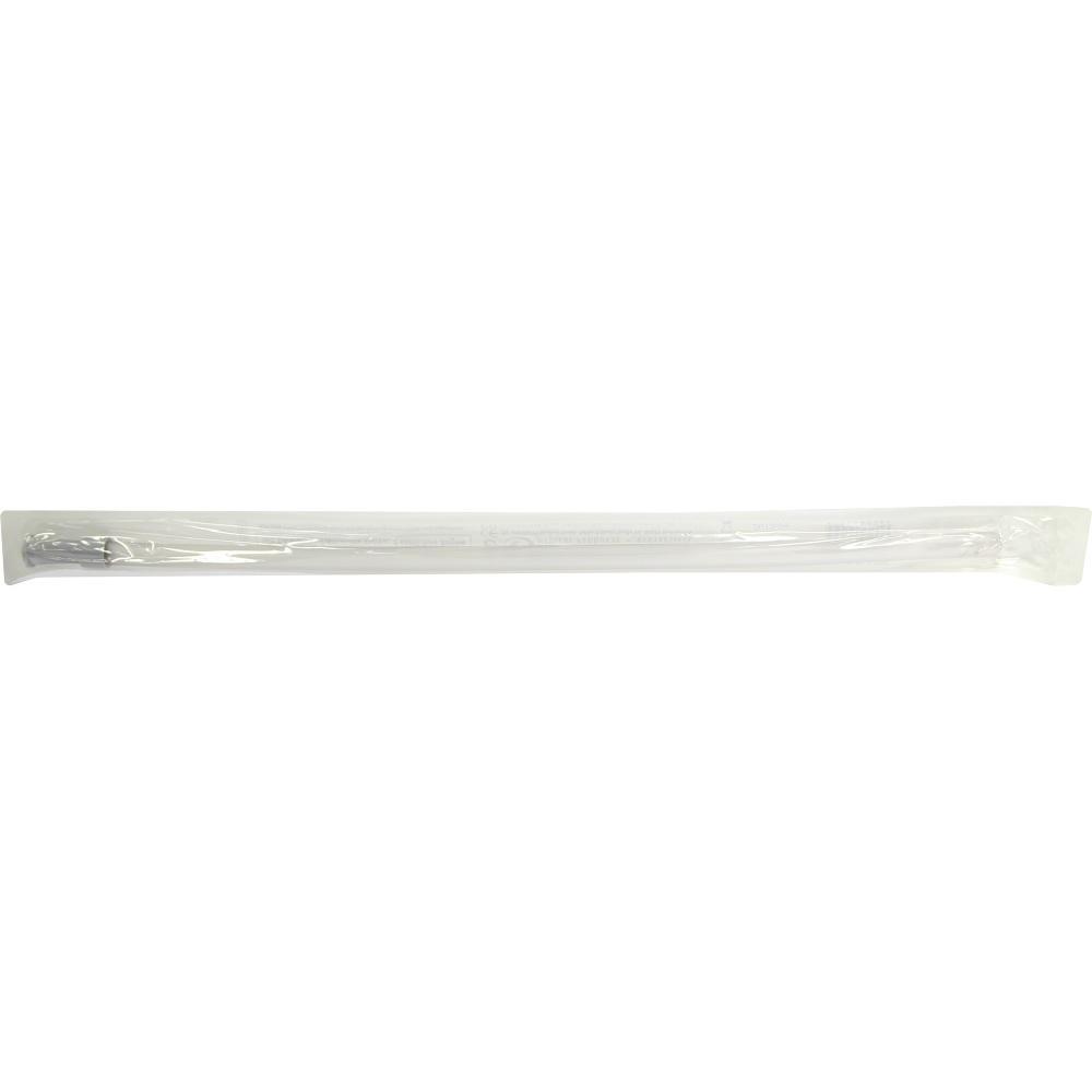 Ein langer, dünner Plastikstab in transparenter Verpackung.