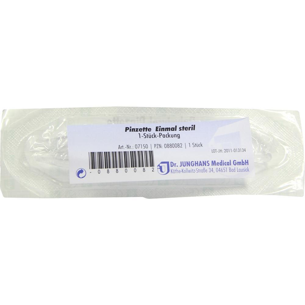 Verpackte sterile Einmal-Pinzette aus Kunststoff.