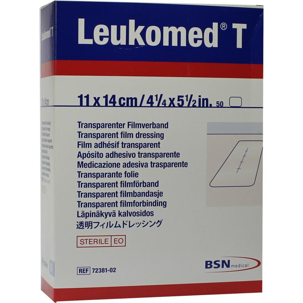 Verpackung eines transparenten Wundverbands der Marke Leukomed T.