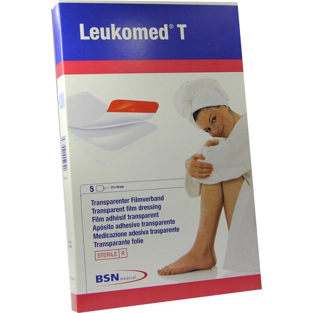 Eine Verpackung für transparente Wundverbände mit einer sitzenden Person auf dem Bild.