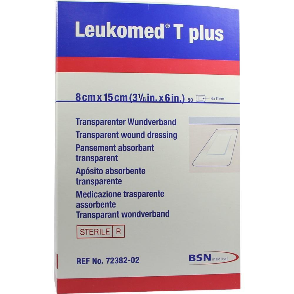 Verpackung von einem transparenten Wundverband namens Leukomed T plus.