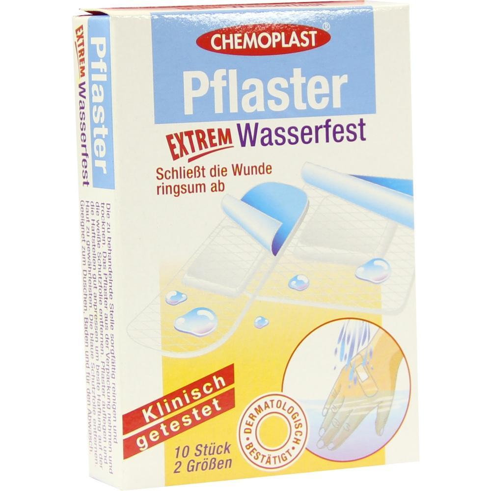 Packung extrem wasserfester Pflaster für Wundschutz, klinisch getestet.