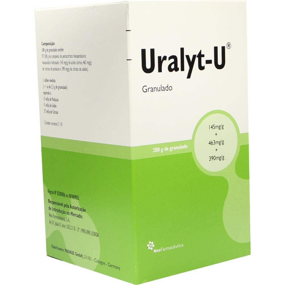 Weiße und grüne Verpackung von Uralyt-U Granulat.