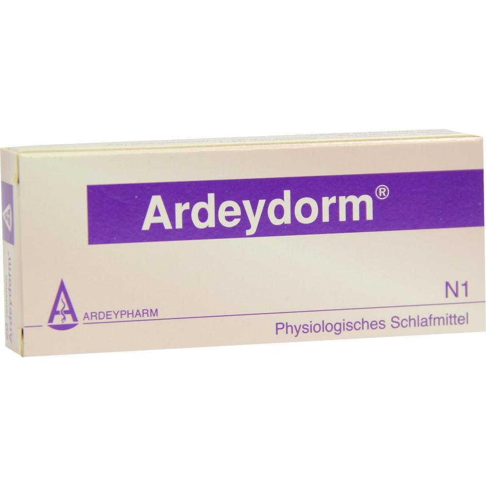 Eine Verpackung des Schlafmittels Ardeydorm in violett und beige.