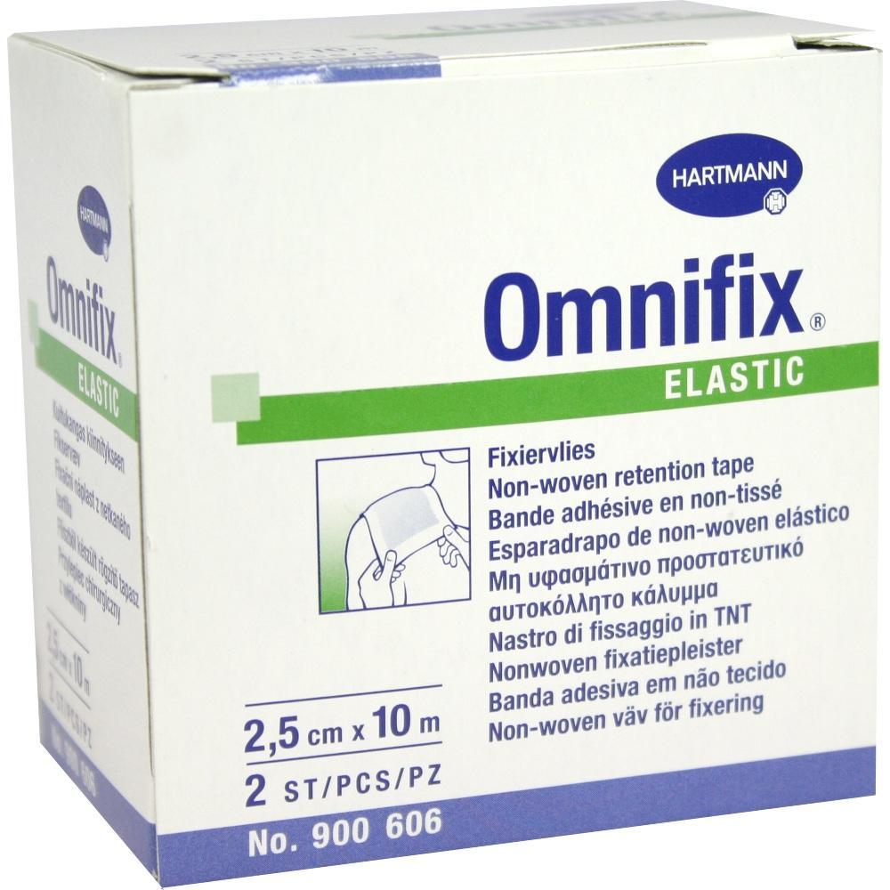 Eine Verpackung von elastischem Fixierpflaster der Marke Omnifix.