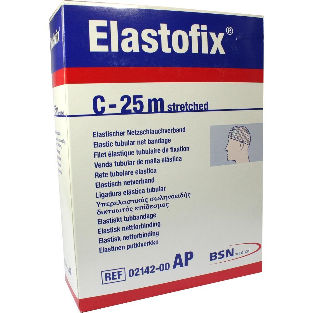Verpackung von Elastofix, einem elastischen Netzschlauchverband.