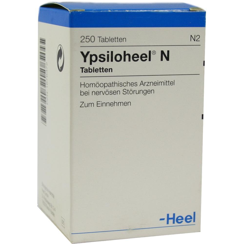 Eine weiße Medikamentenverpackung mit der Aufschrift "Ypsiloheel N".