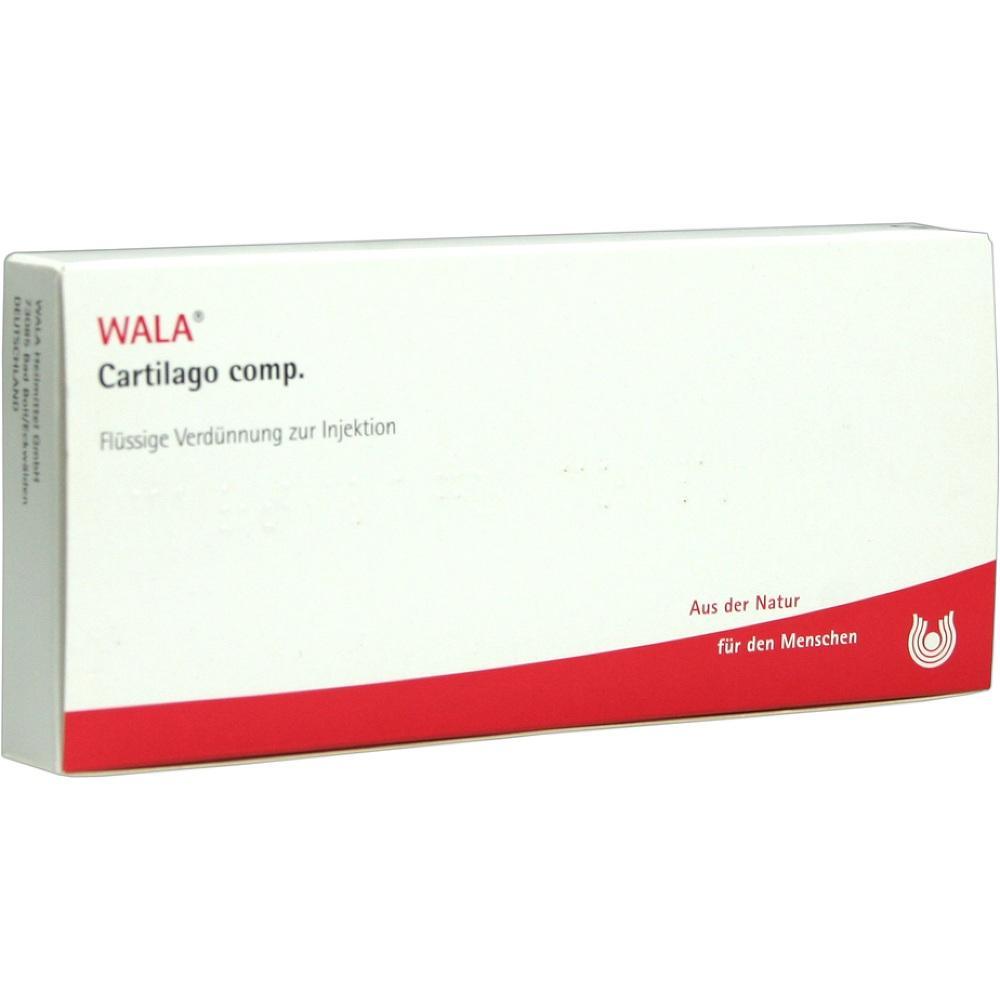 Eine weiße Packung von "WALA Cartilago comp." für Injektionen.