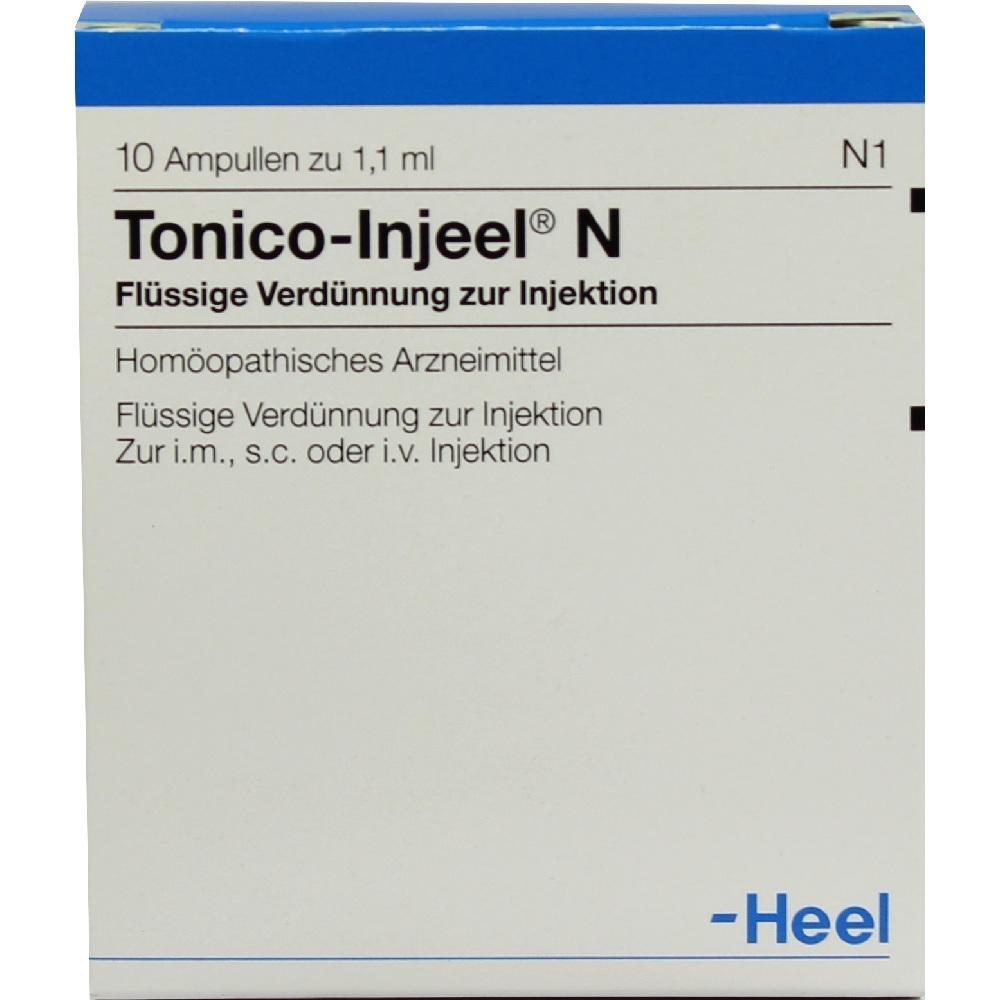 Eine Medikamentenverpackung für homöopathische Injektionslösung.