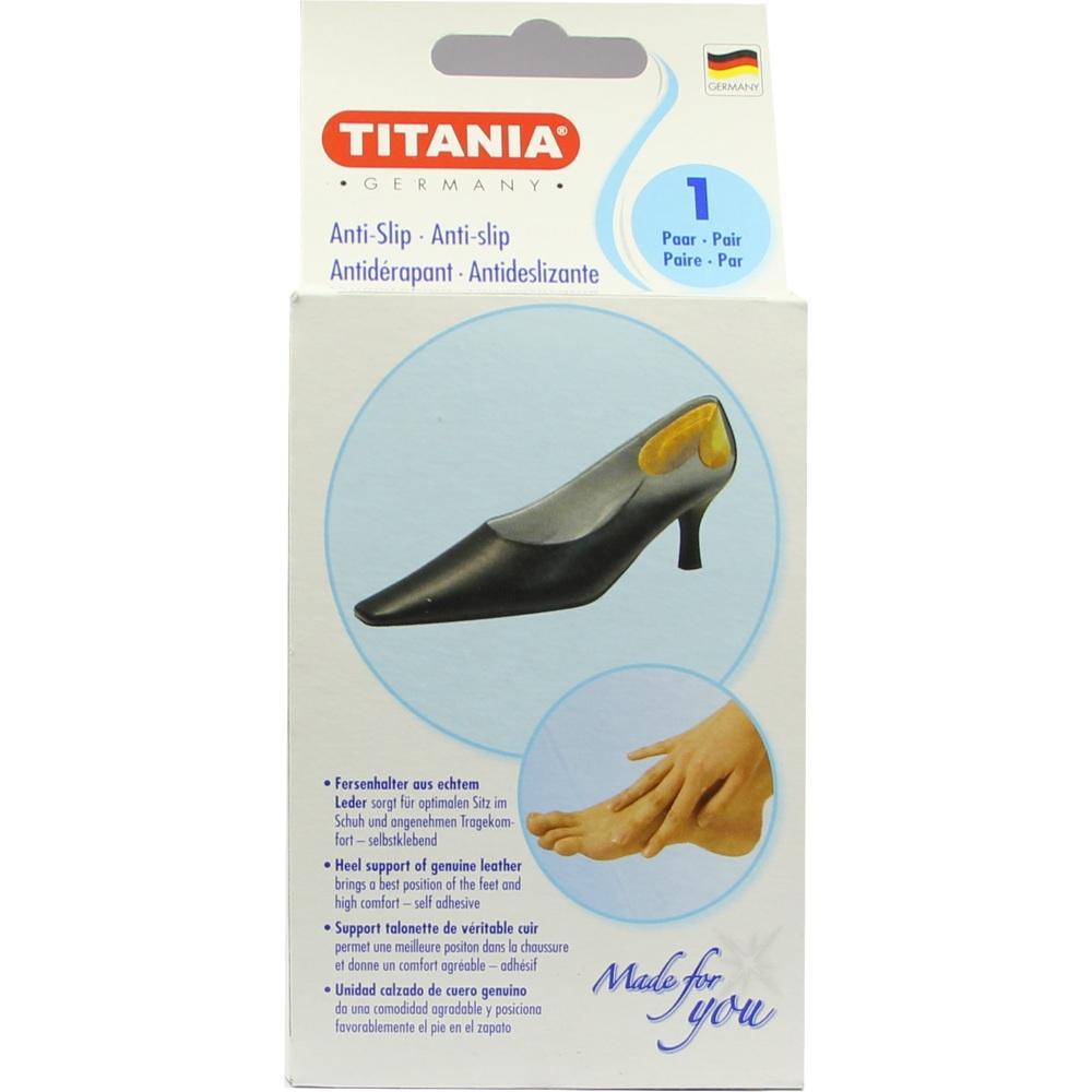 Verpackung für Anti-Rutsch-Ferseneinlagen aus Leder für Schuhe.
