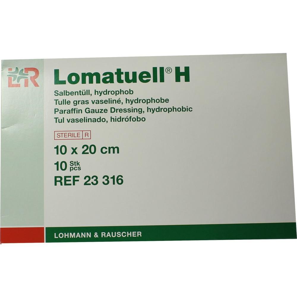 Eine Packung von Lomatuell H mit hydrophobem Salbentüll.