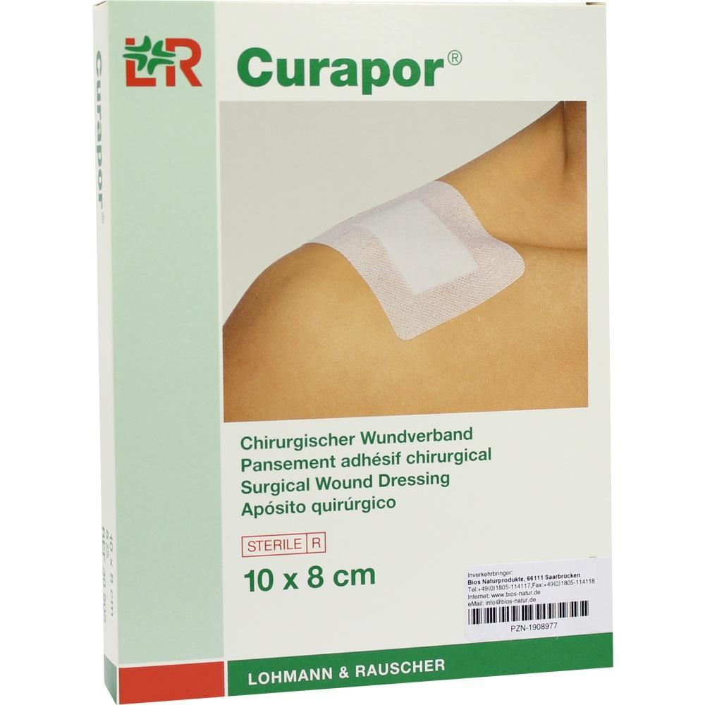 Eine Packung mit einem weißen chirurgischen Wundverband für die Schulter.