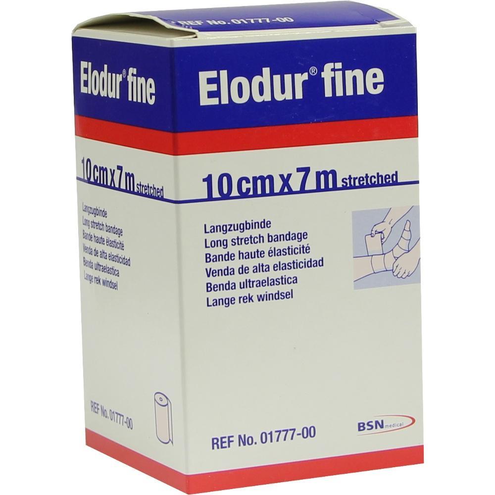 Eine blaue und weiße Box für eine elastische Bandage von 10 cm x 7 m.