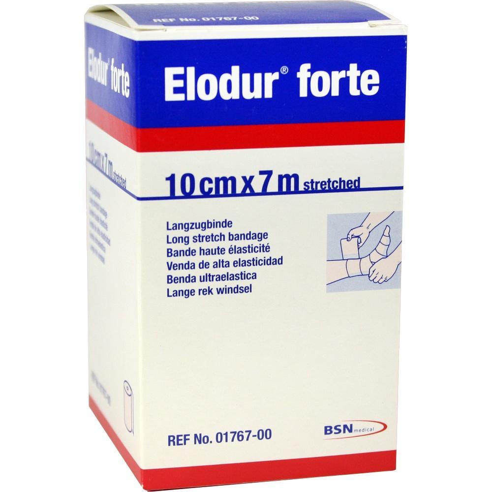 Eine Box mit einer elastischen Bandage, 10 cm breit und 7 m lang.