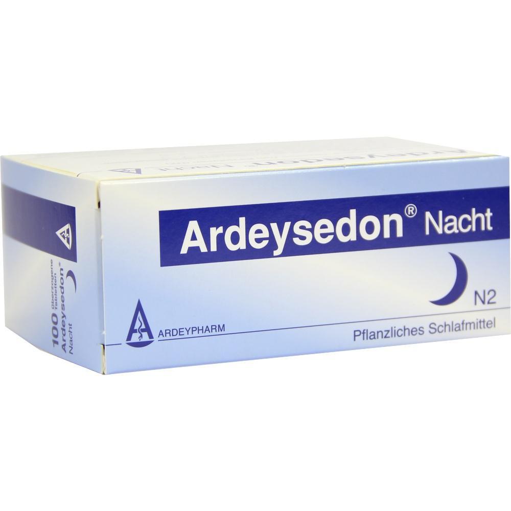 Eine Packung mit pflanzlichen Schlafmittel-Tabletten namens "Ardeysedon Nacht".