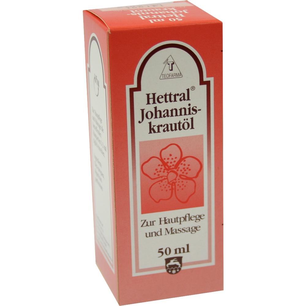 Rote Verpackung mit Johanniskraut&ouml;l zur Hautpflege und Massage, 50 ml.