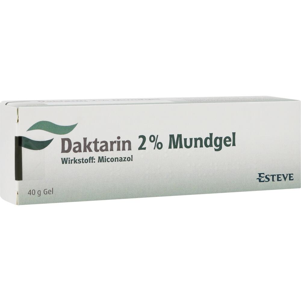 Eine Packung Daktarin 2% Mundgel mit dem Wirkstoff Miconazol.