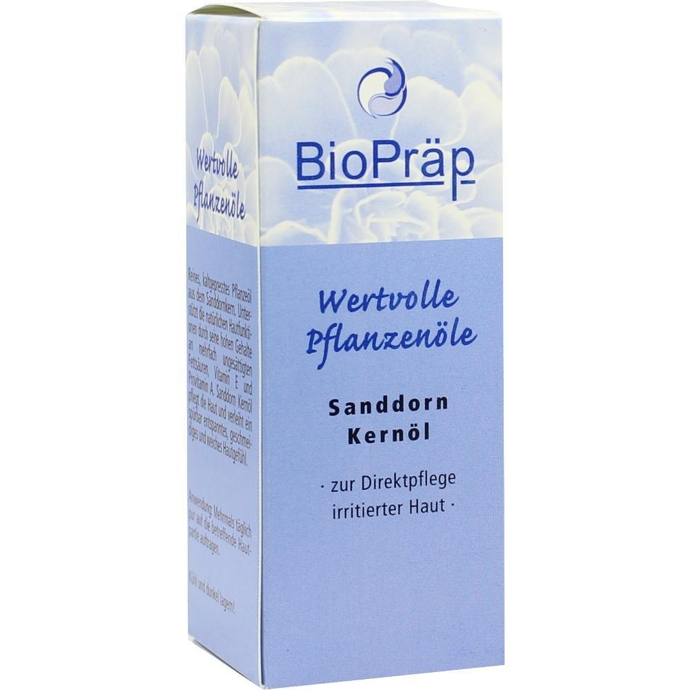 Blaue Box mit Sanddornöl zur Pflege irritierter Haut.