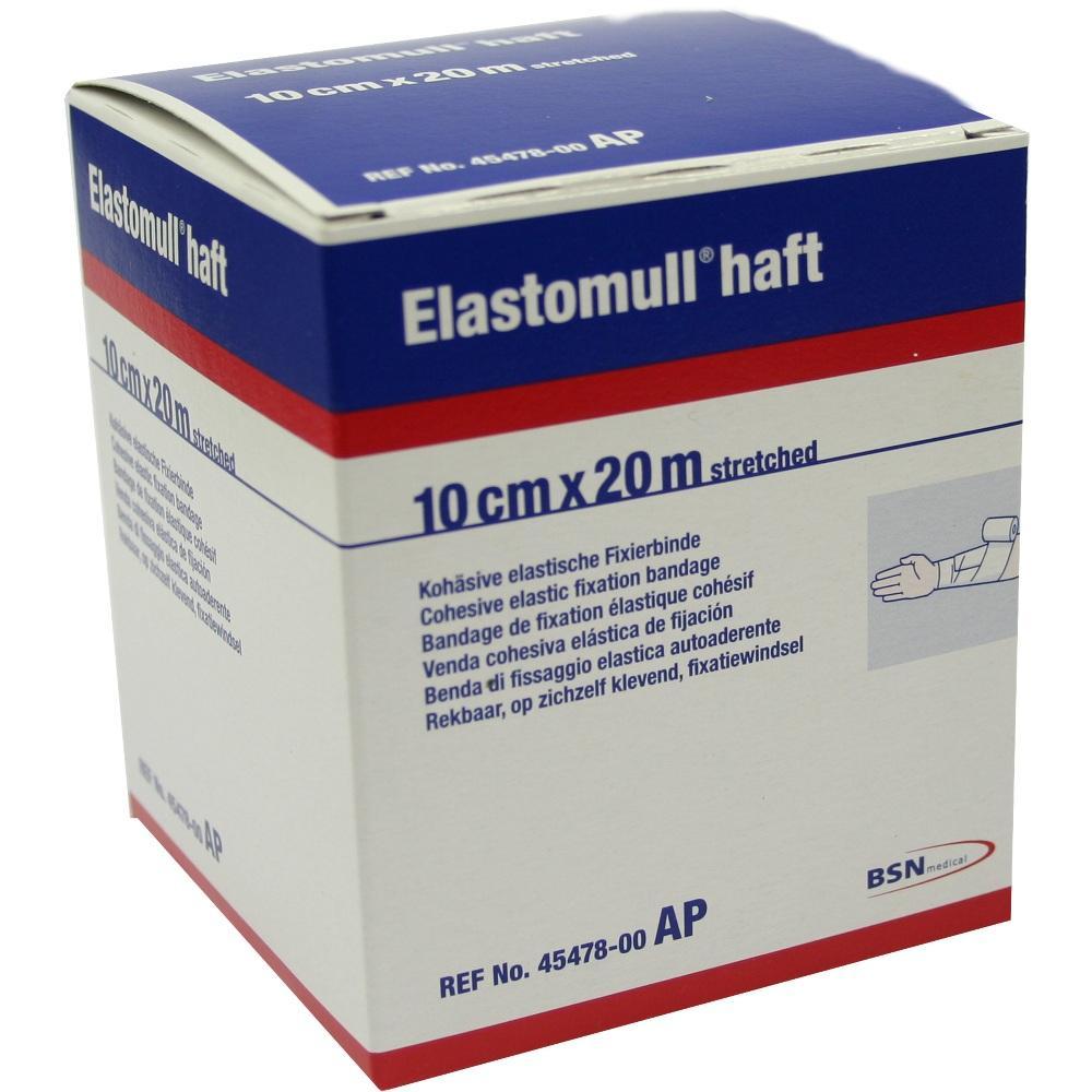Eine Box mit elastischen Verbänden, 10 cm breit und 20 m lang.