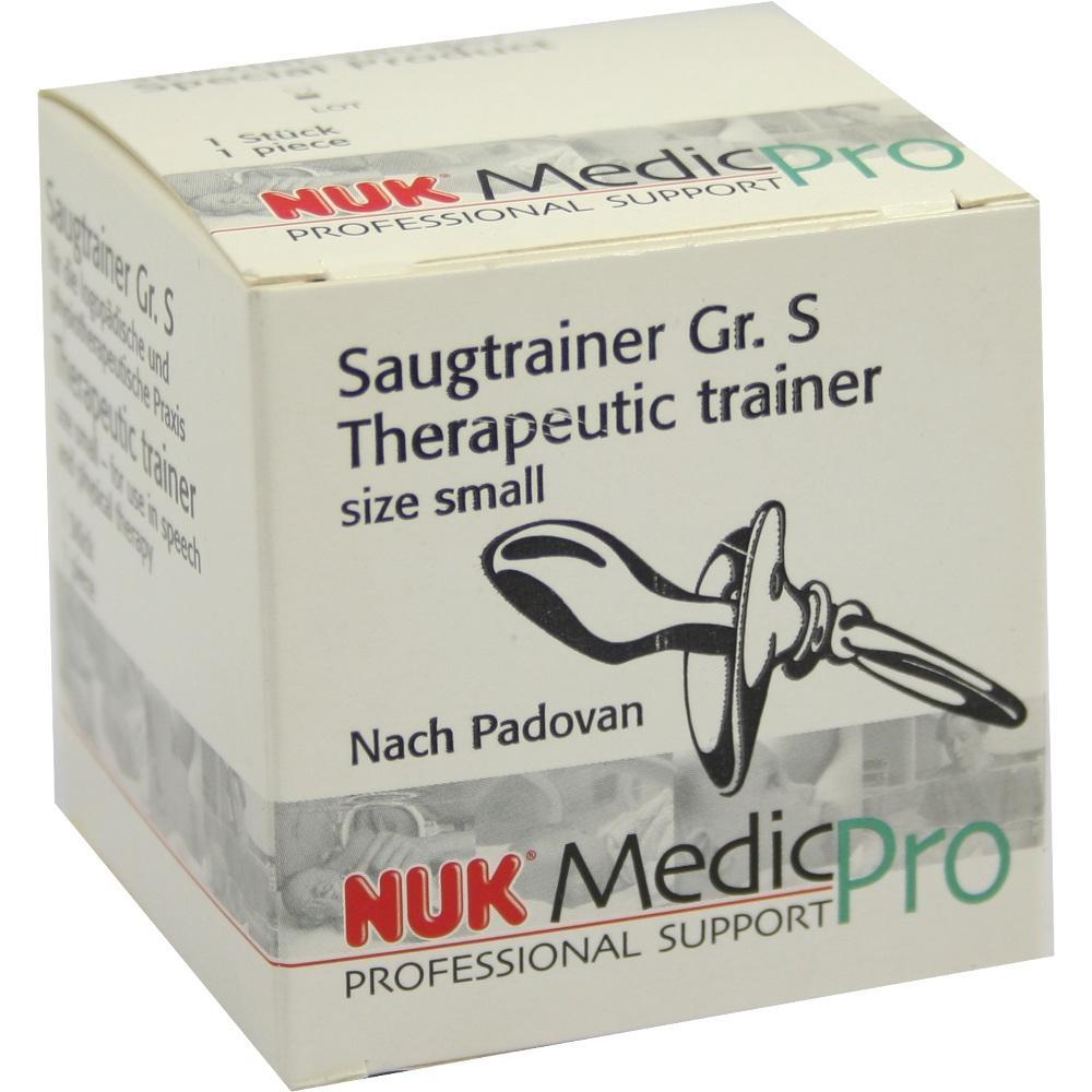 Eine Packung mit einem Saugtrainer der Größe S von NUK MedicPro.