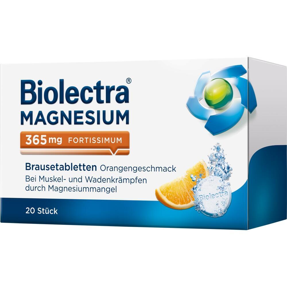 Verpackung von Brausetabletten mit Orangengeschmack bei Magnesiummangel.