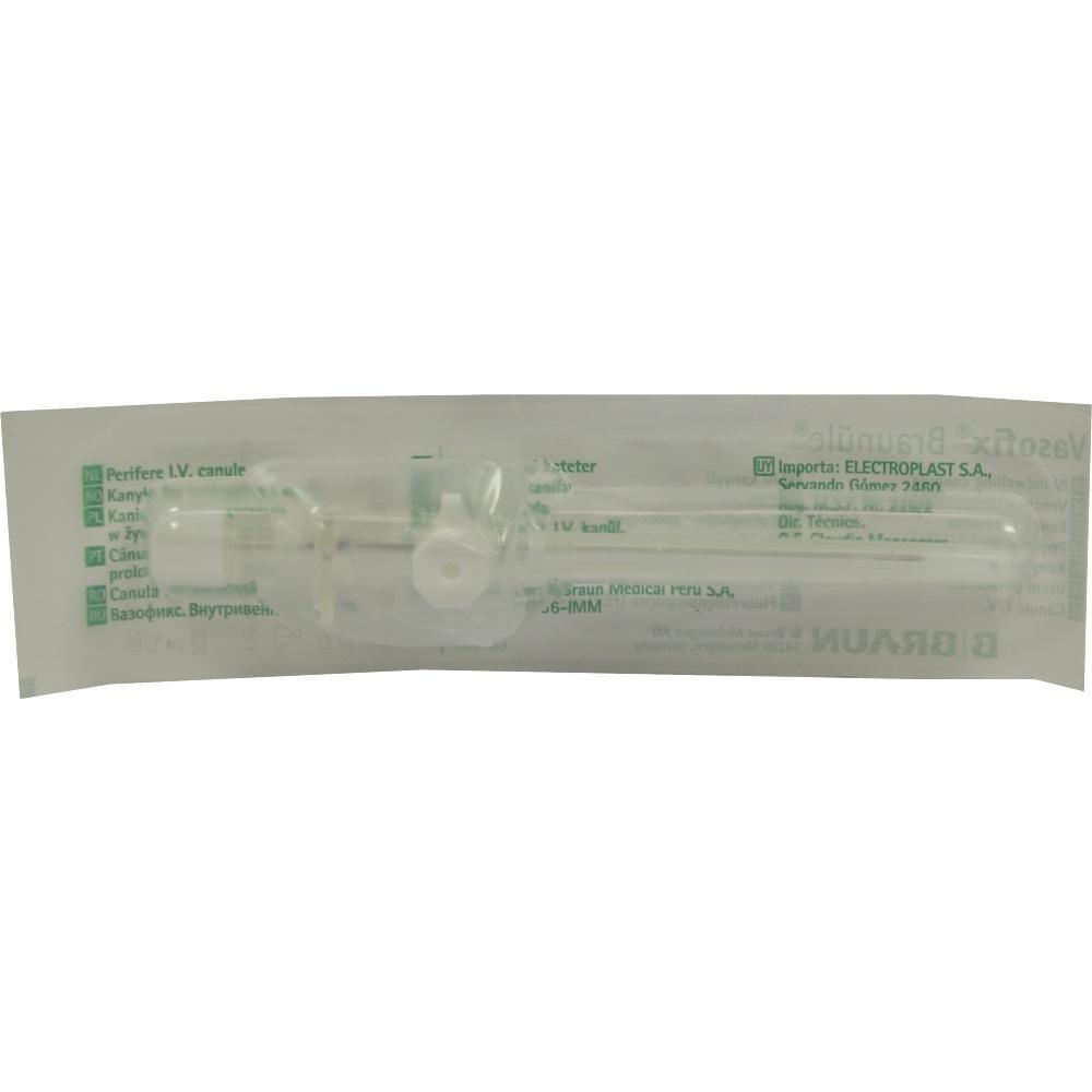 Eine verpackte medizinische Kanüle oder Infusionsnadel.