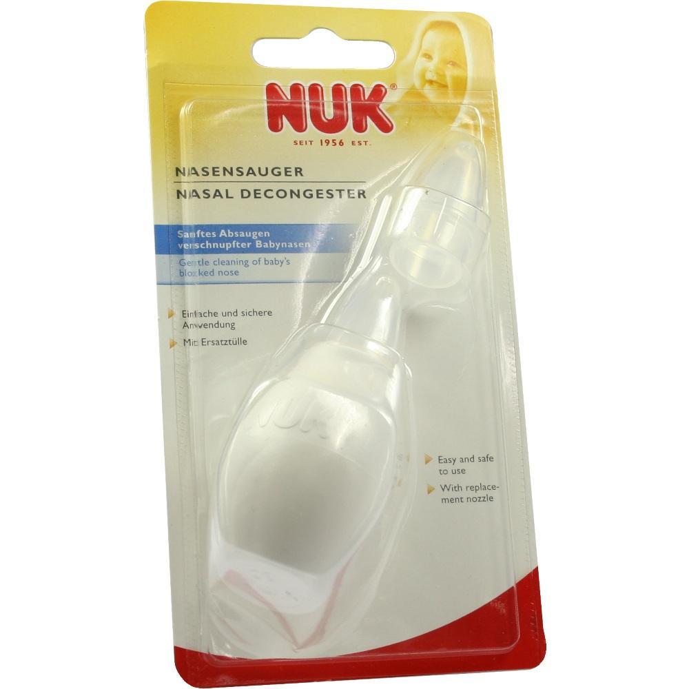 Verpackter Nasensauger für Babys mit transparentem Design und einfacher Anwendung.