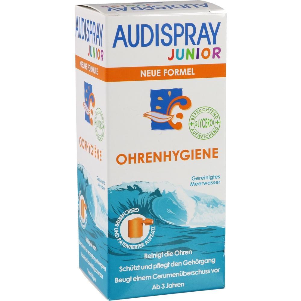 Verpackung von Ohrenspray für Kinder ab 3 Jahren zur Ohrenhygiene.