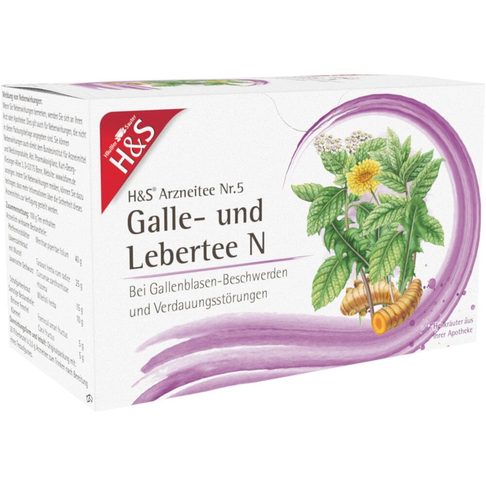 Eine Teepackung zur Unterstützung von Galle und Leber.